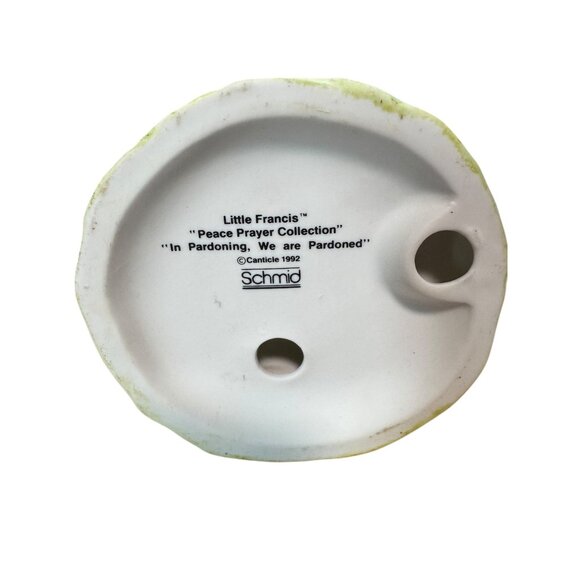 Little Francis Schmid Figurine Peace Prayer Collection 1992 Boy With Dog, Bird & - Picture 2 of 13